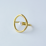 【金属アレルギー対応】スフィアパールリング