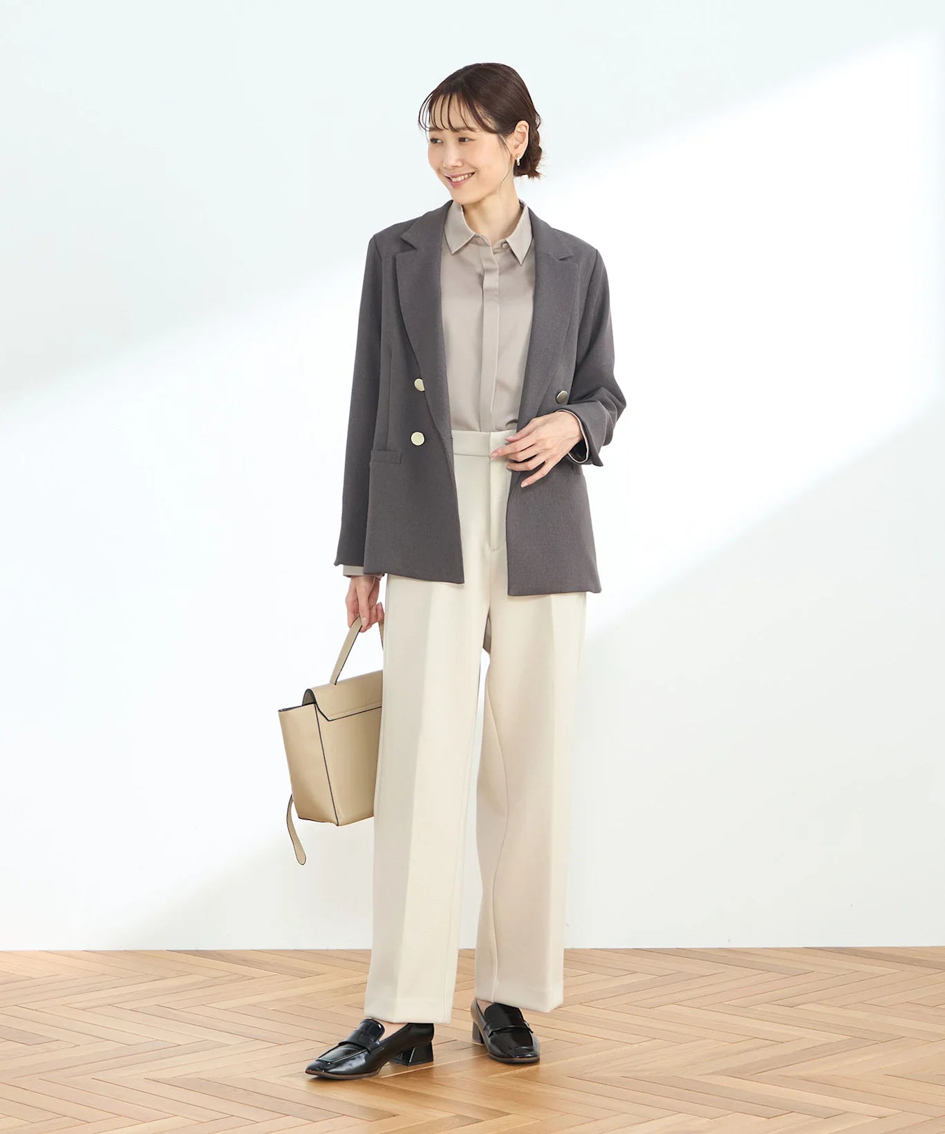 【セットアップ】ダブルブレストテーラードジャケット