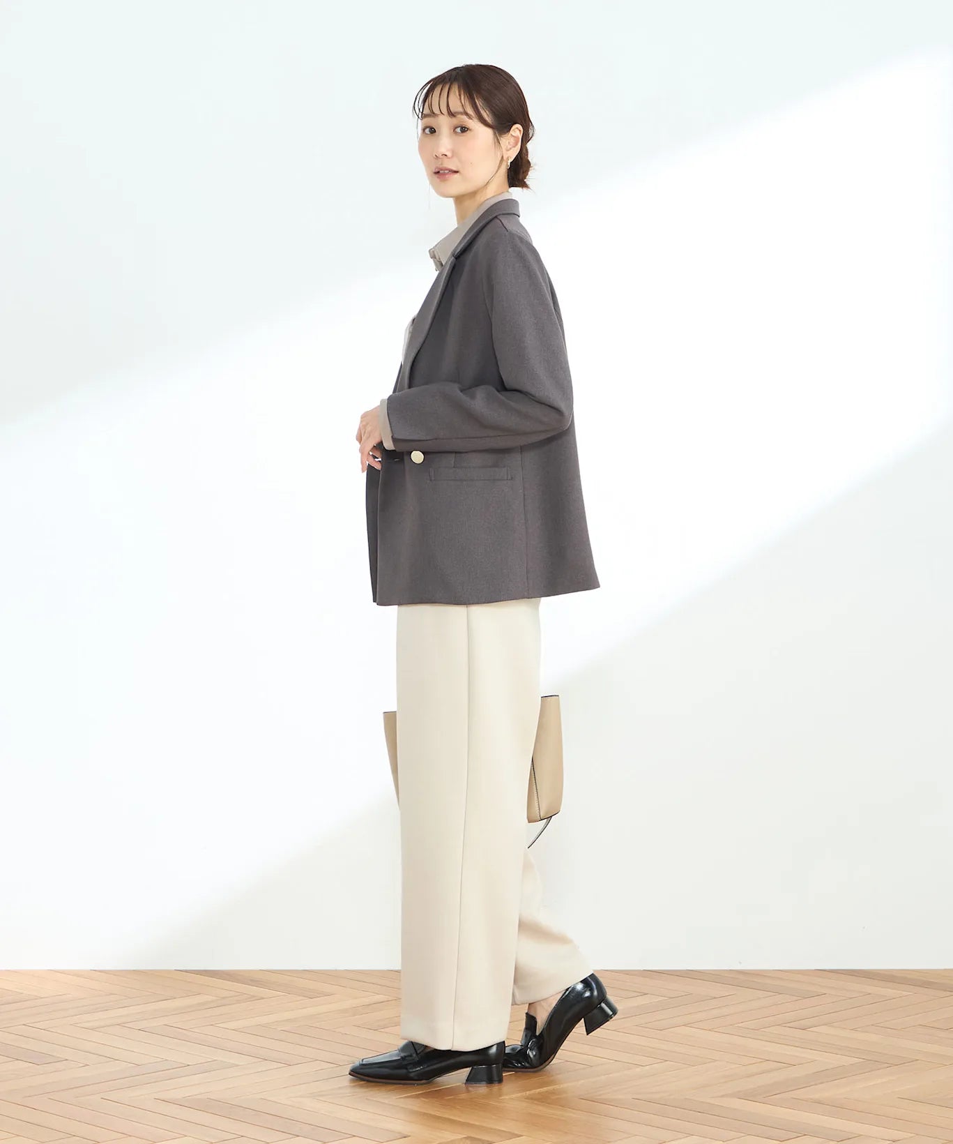 【セットアップ】ダブルブレストテーラードジャケット