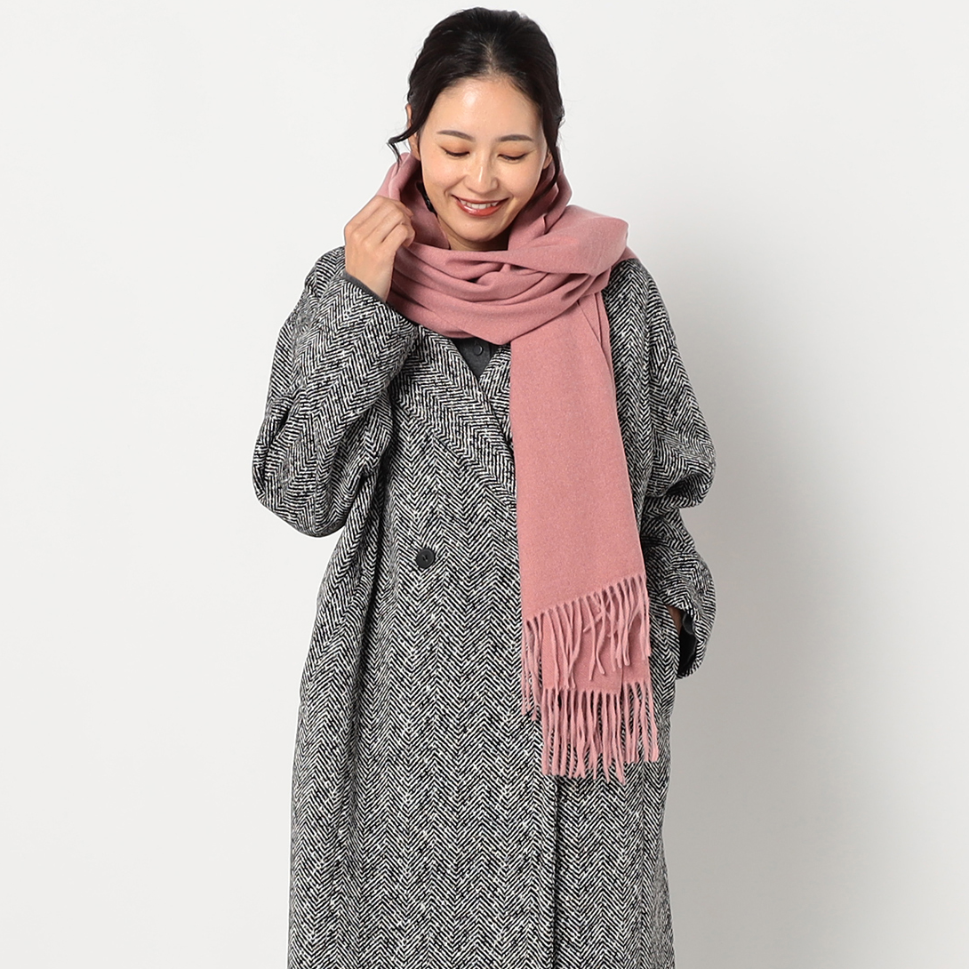 ふんわり無地ストール【ディープピンク】