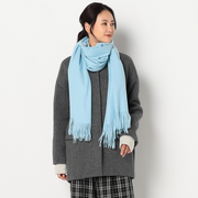 ふんわり無地ストール【サックスブルー】