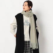 ふんわり無地ストール【グリーン】