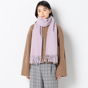 ふんわり無地ストール【パープル】