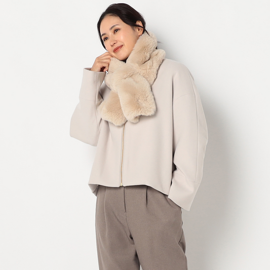 もこもこティペット【ライトベージュ】