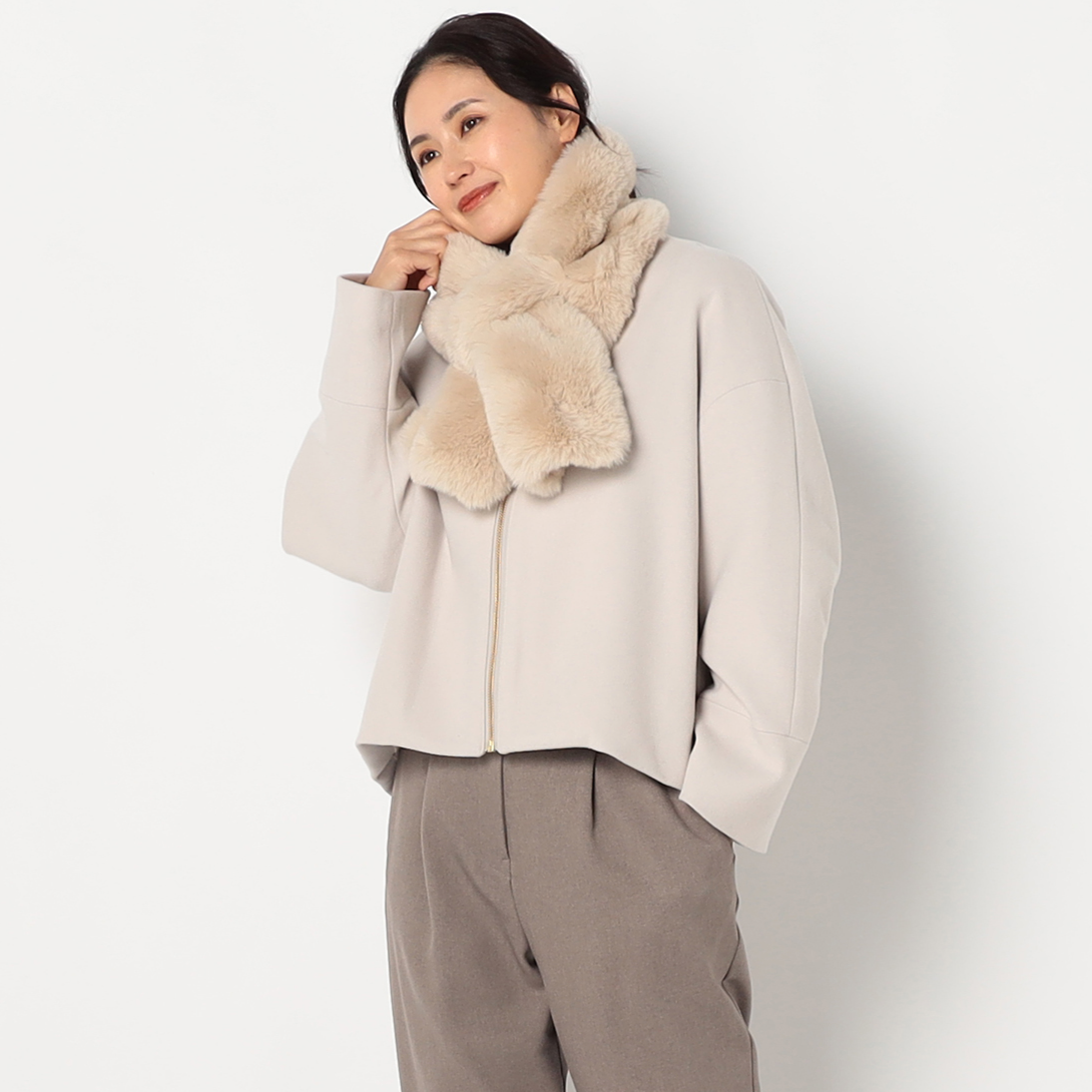 もこもこティペット【ライトベージュ】