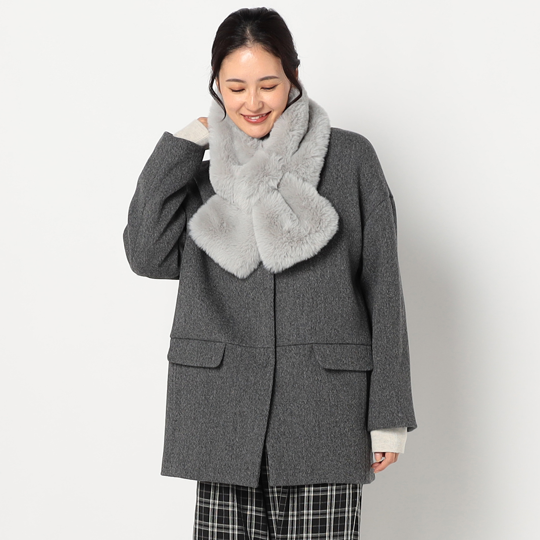 もこもこティペット【ライトグレー】