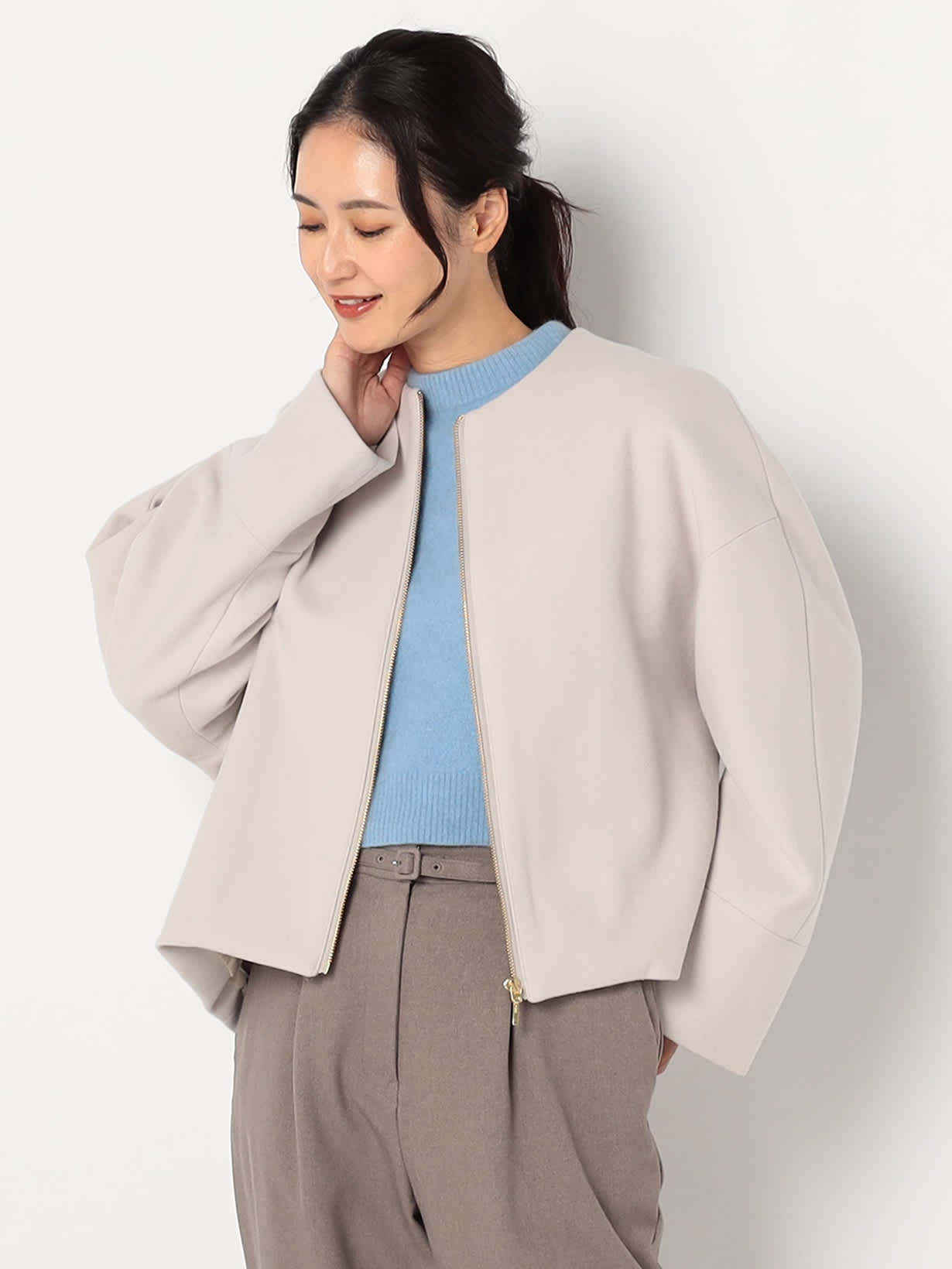 【特別価格20%OFF】シンプルジップジャケット