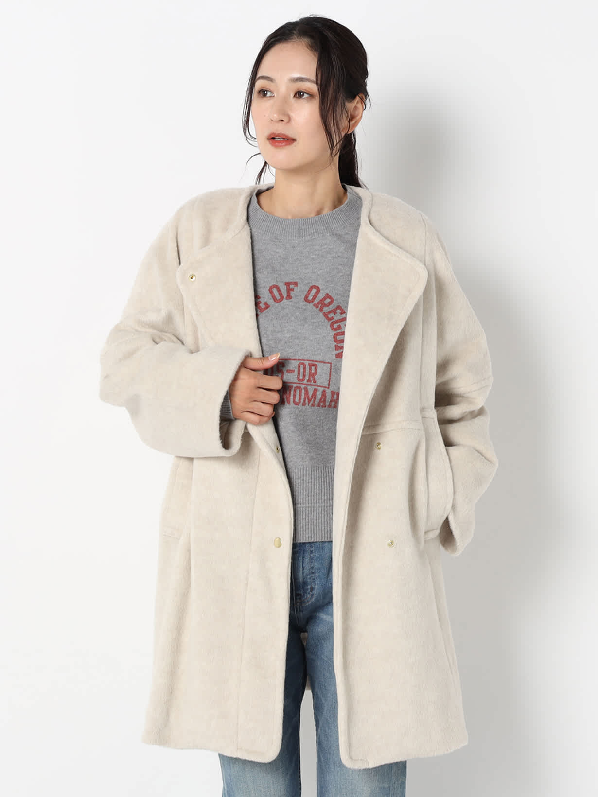 【特別価格20%OFF】ウールシンプルコート