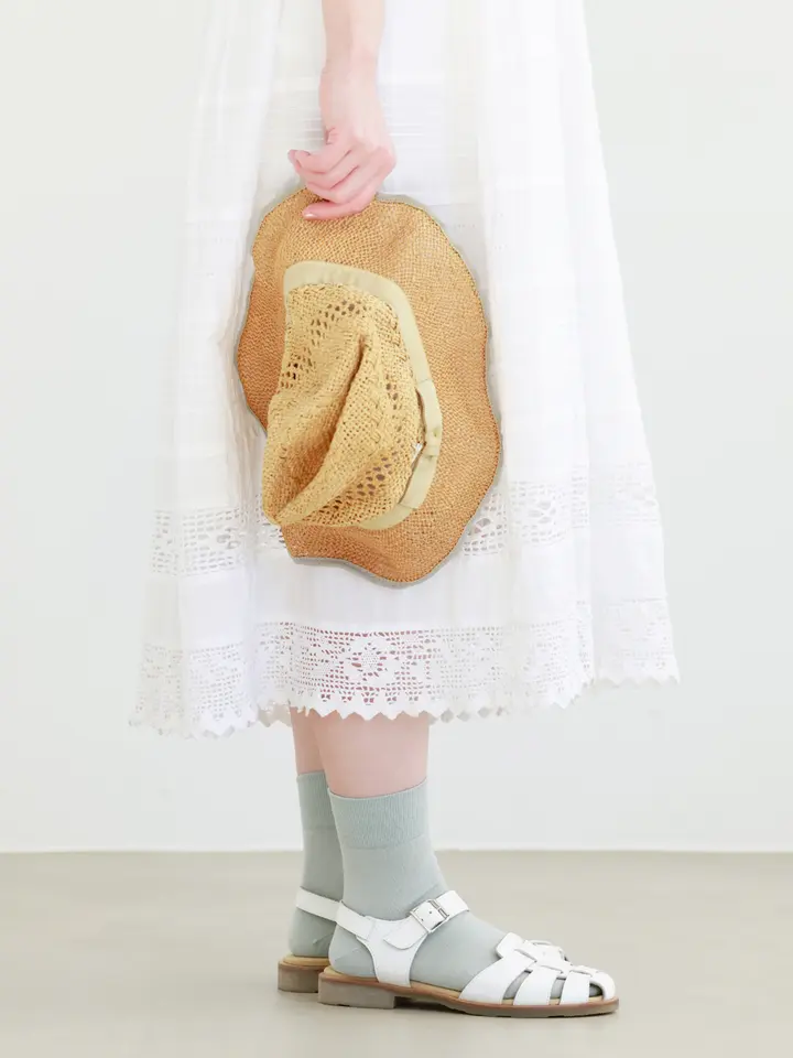 ゴム長無地ショートソックス【レモンクリーム】