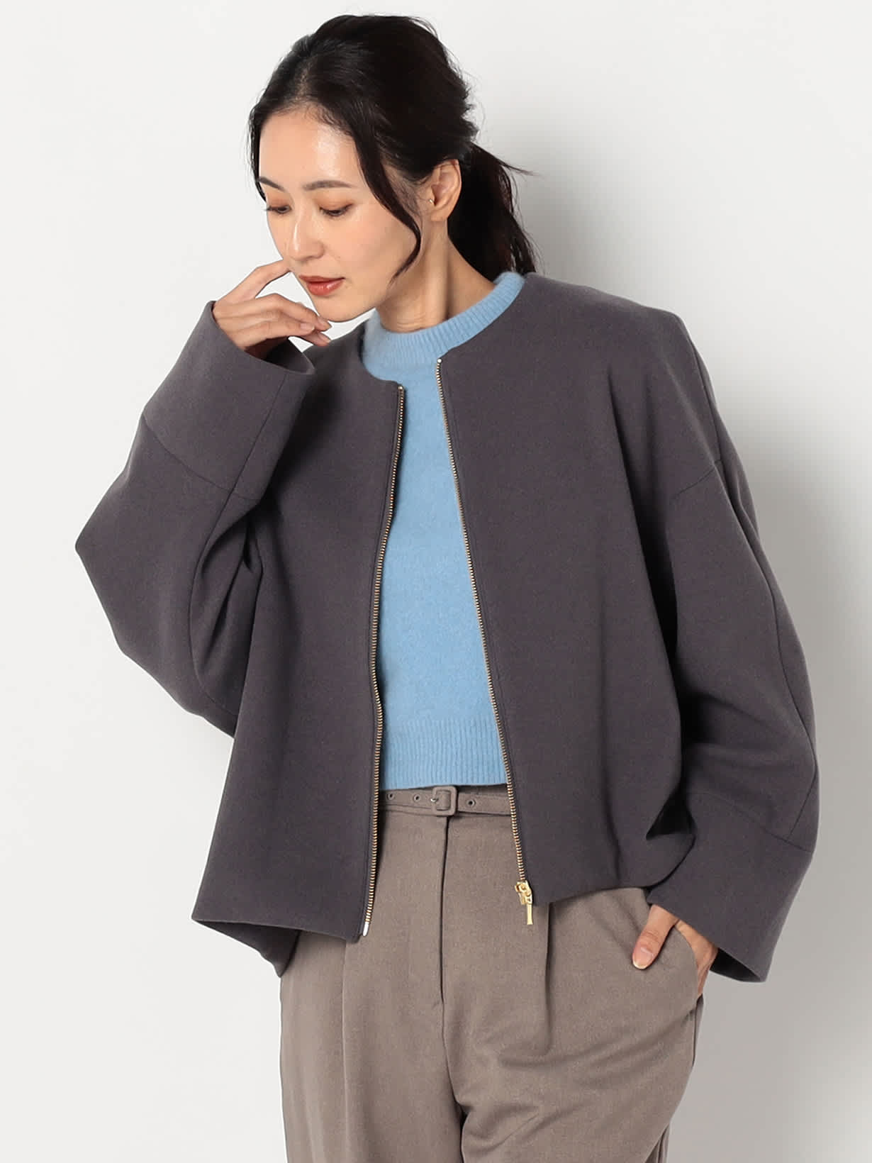 【特別価格20%OFF】シンプルジップジャケット