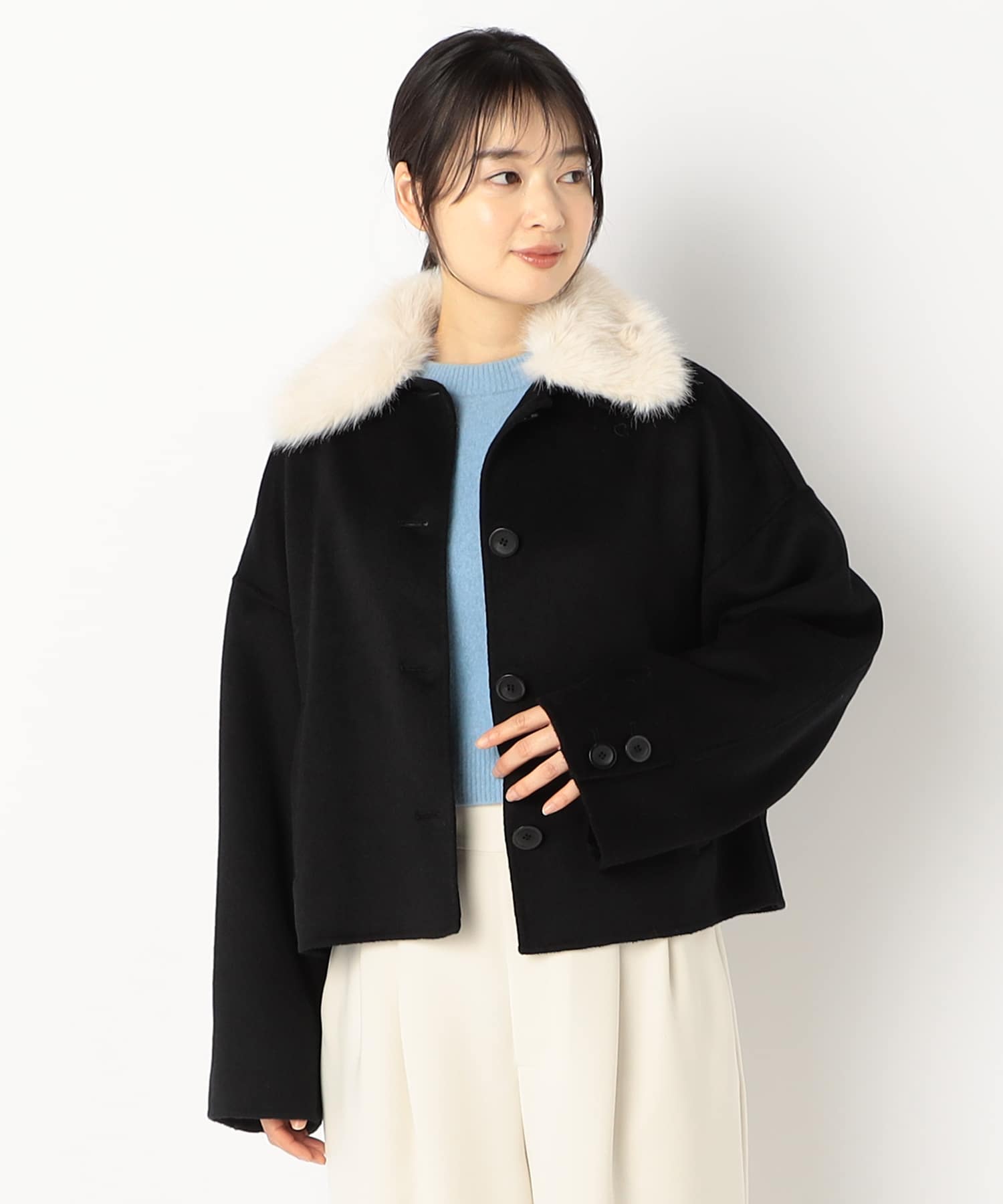 【特別価格20%OFF】ファーウールコート