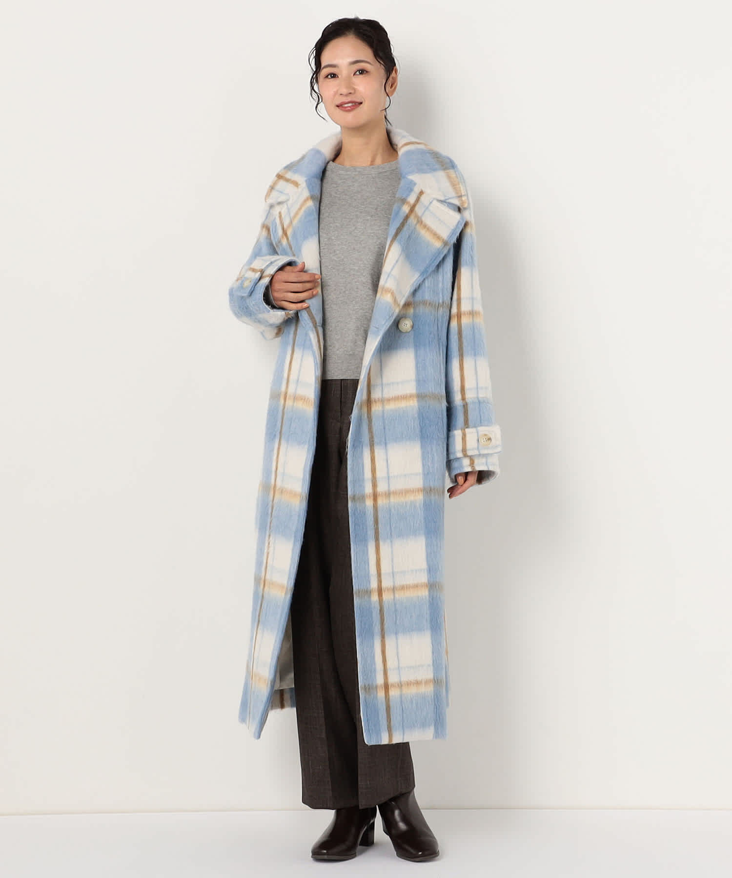 【特別価格20%OFF】ウールシンプルロングコート