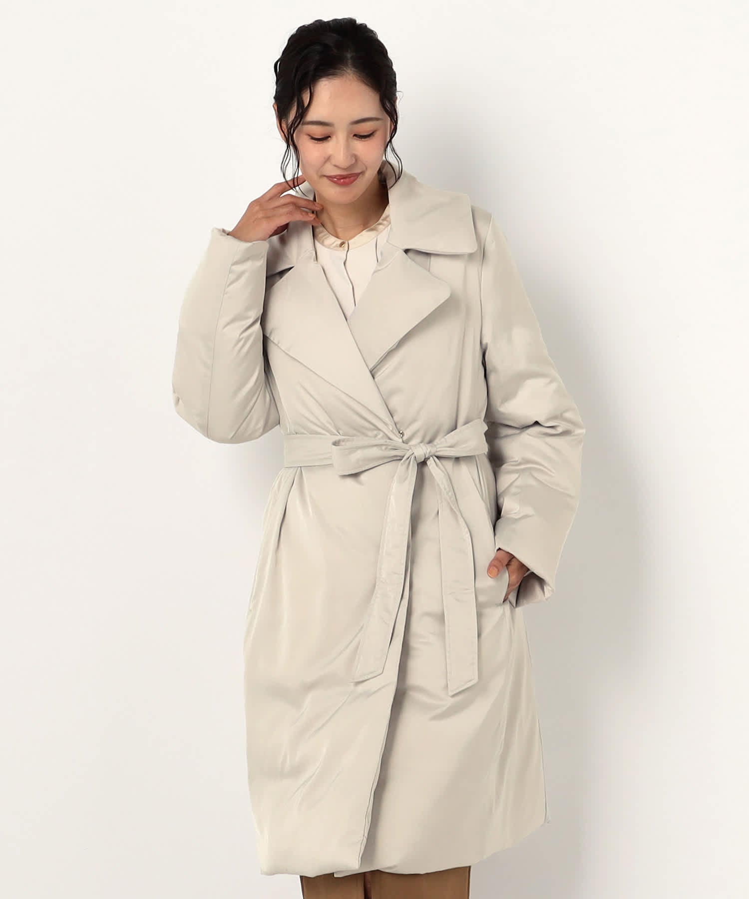 【特別価格20%OFF】エレガントシンプルトレンチコート