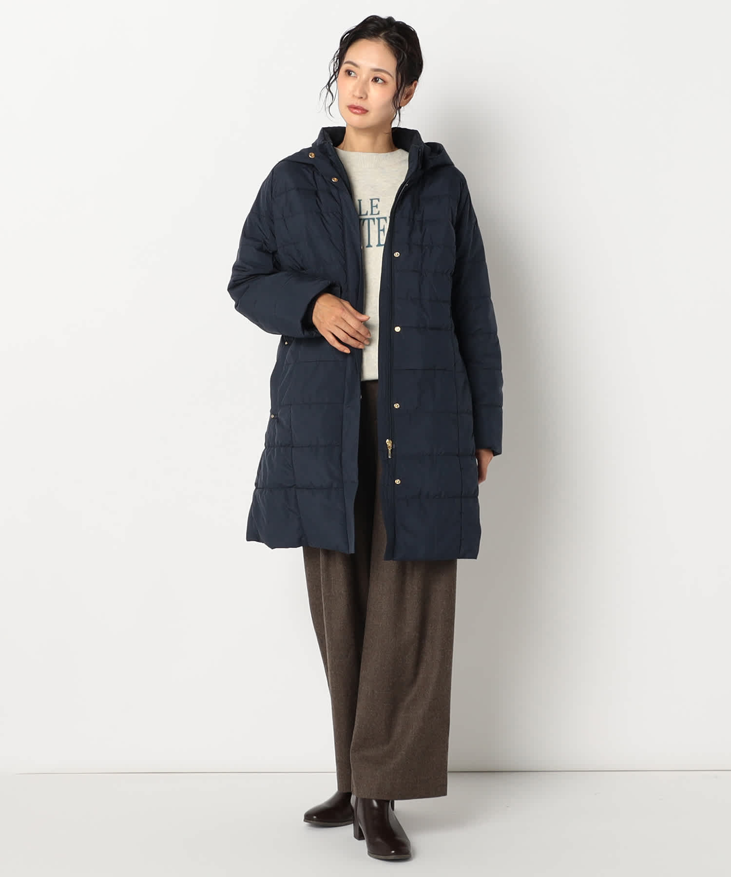 【特別価格20%OFF】上品フードダウンコート