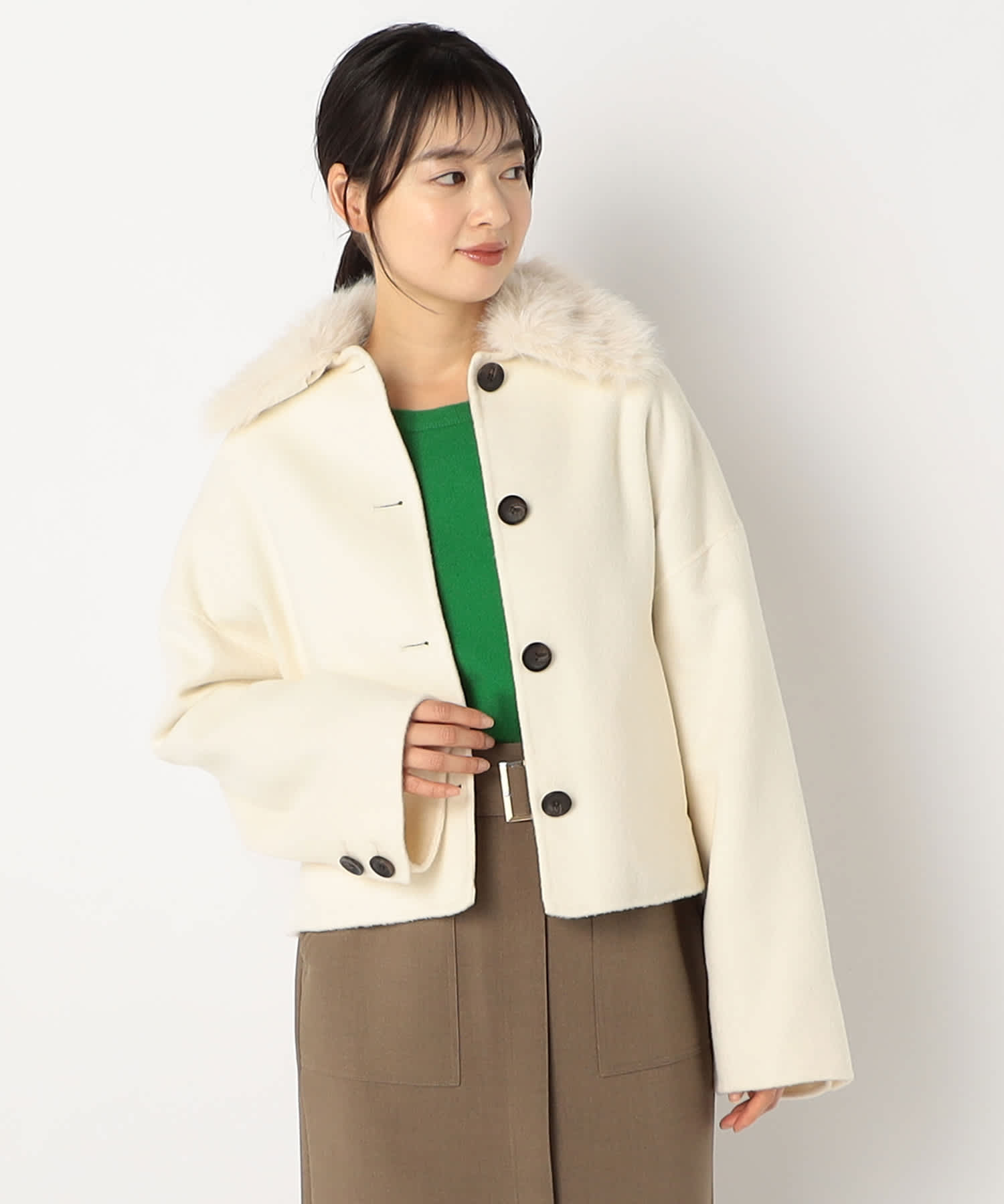 【特別価格20%OFF】ファーウールコート