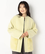 【特別価格20%OFF】ファーシンプルアウター