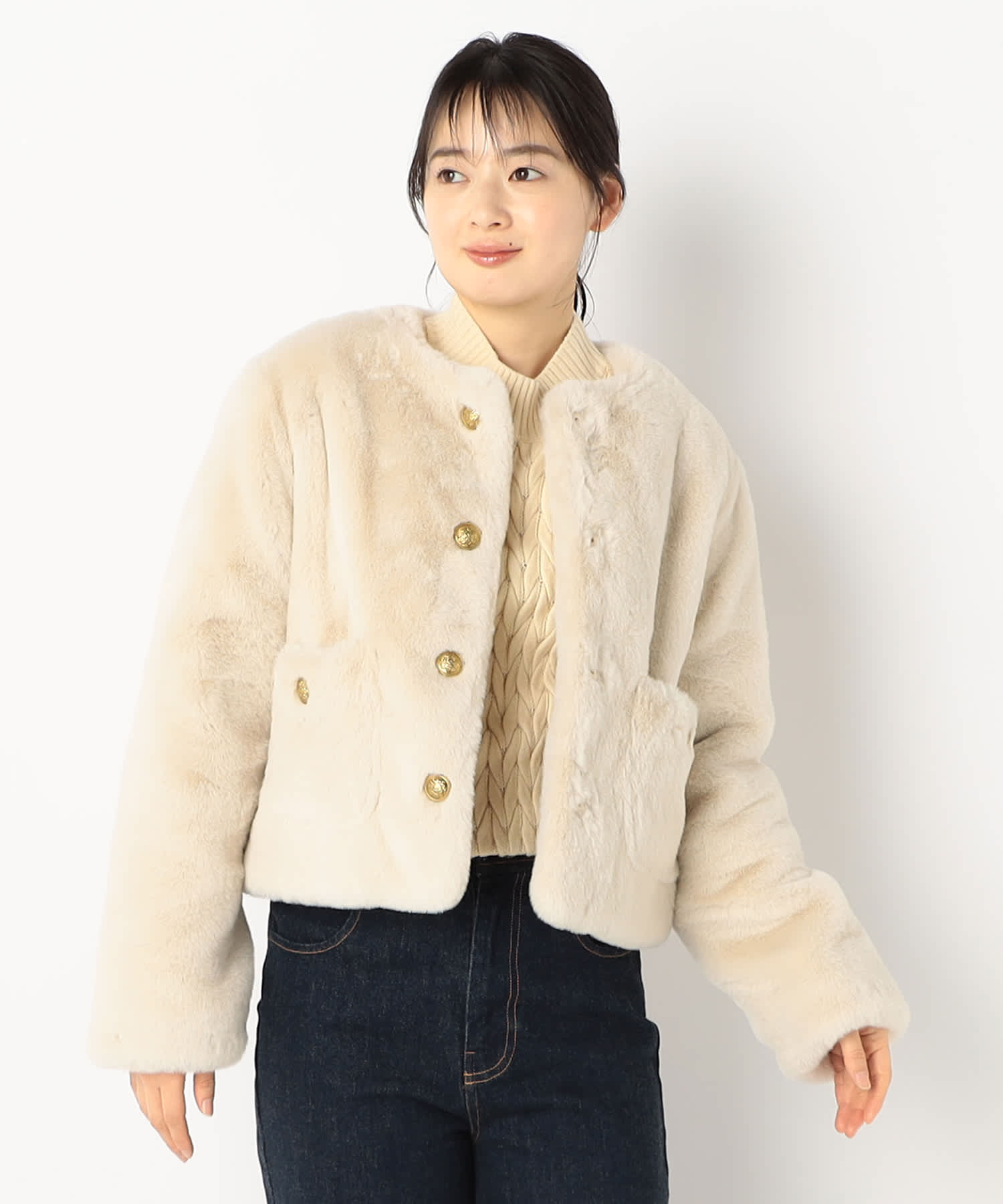 【特別価格20%OFF】ファー軽やかジャケット