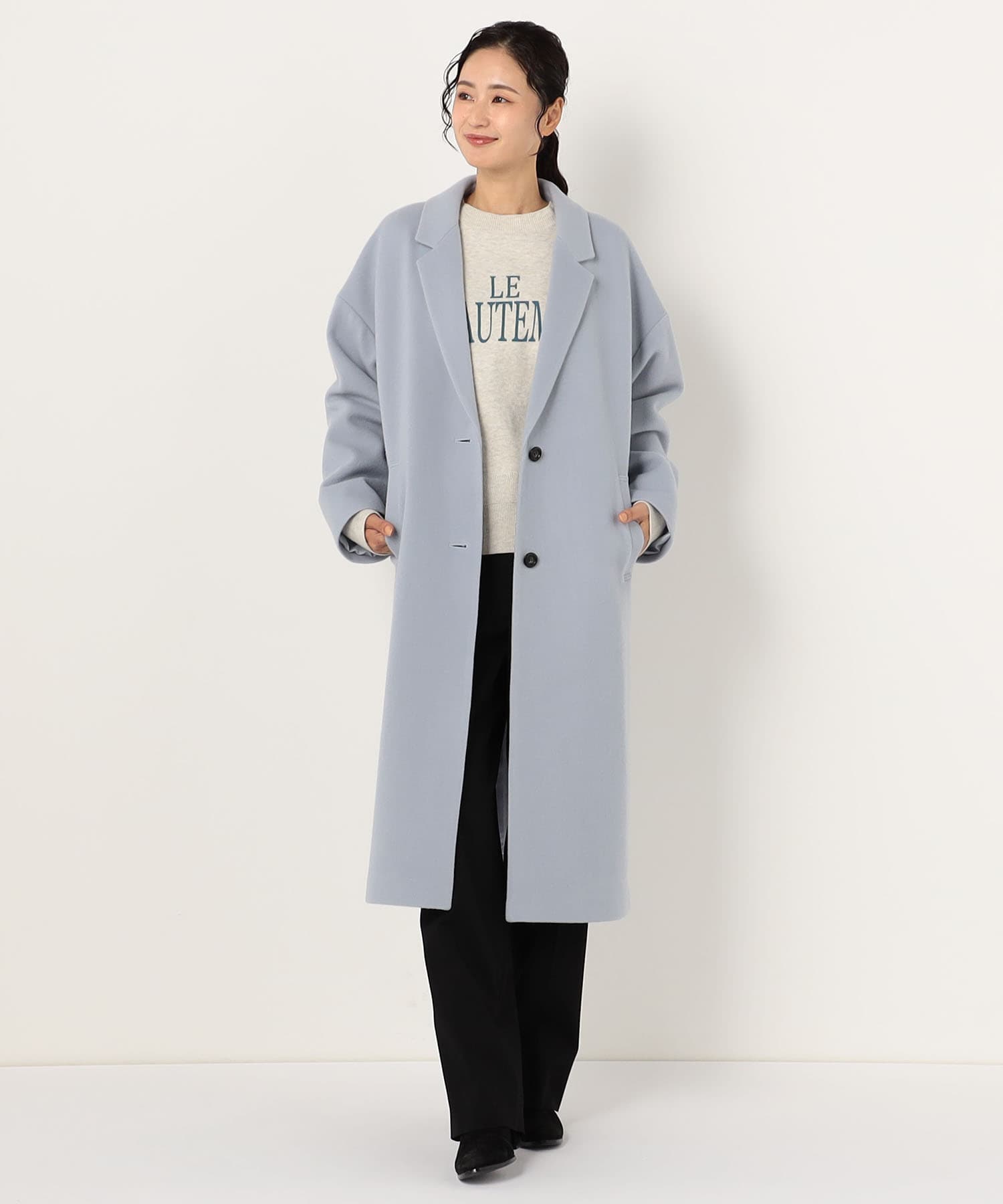 【特別価格20%OFF】シンプルゆるロングコート