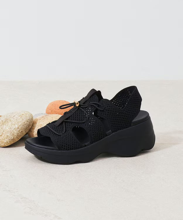 厚底 スポーツサンダル【ブラック】