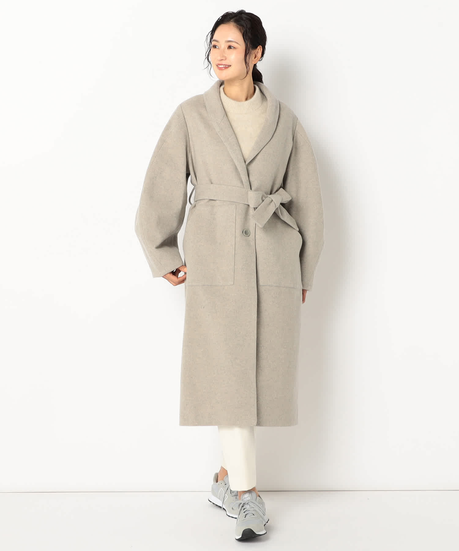 【特別価格20%OFF】ベルト付きラップコート