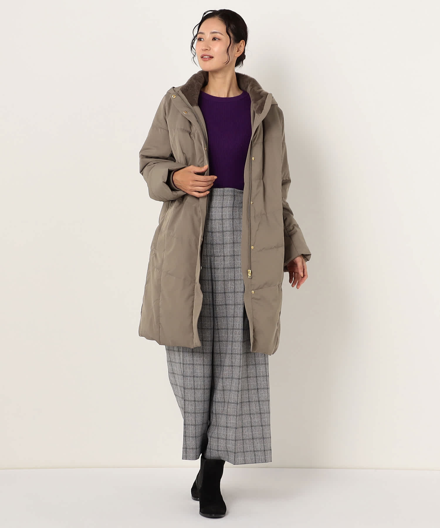 【特別価格20%OFF】ファー上品ダウンコート