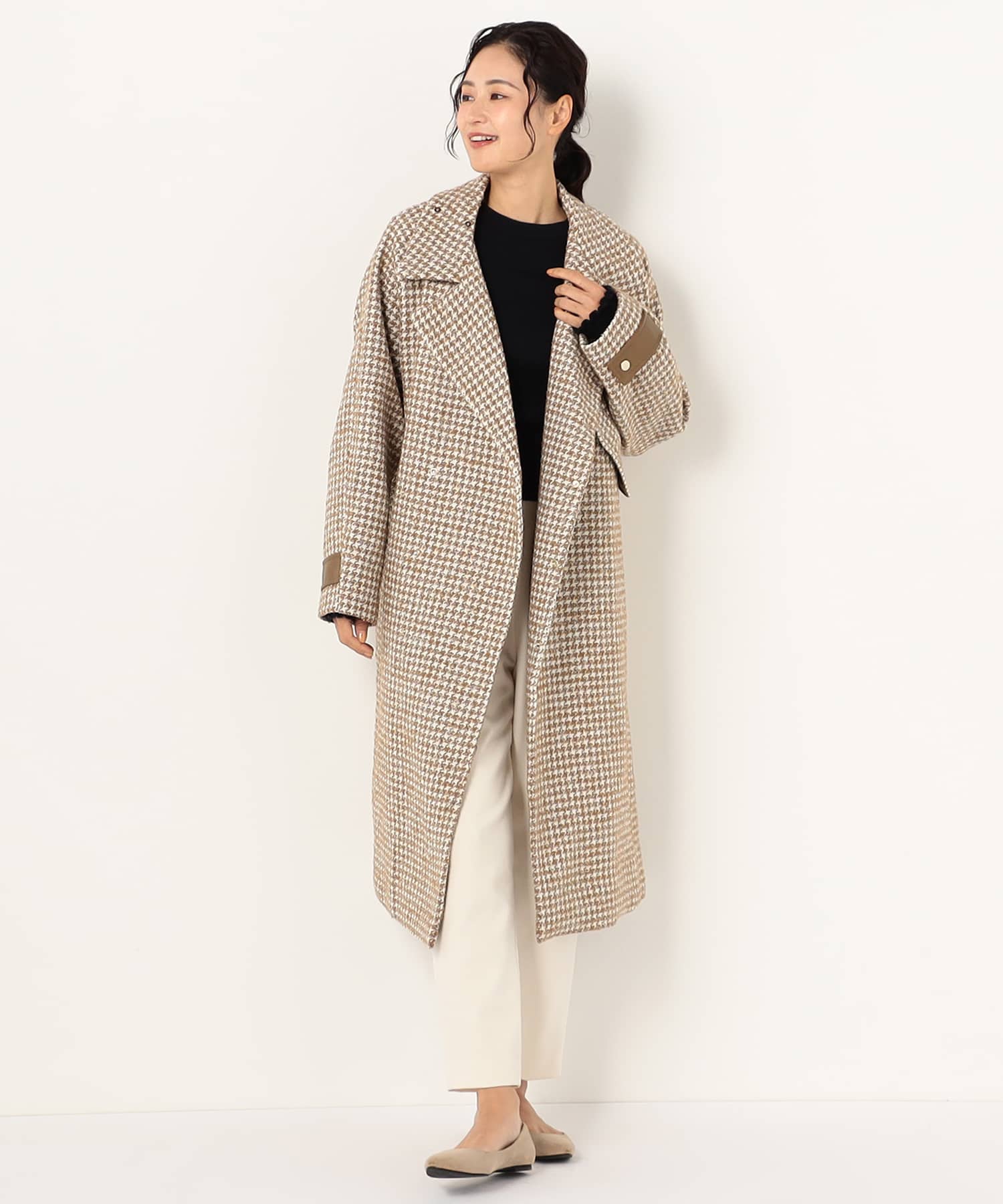 【特別価格20%OFF】上品シンプルロングコート