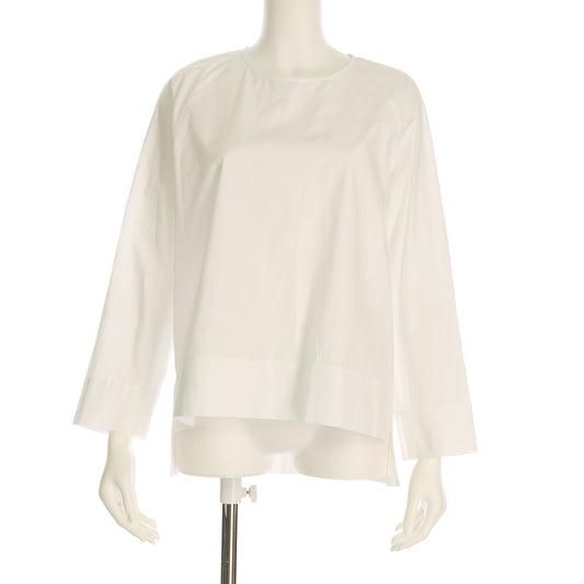 コットンブロードスリットプルオーバーブラウス