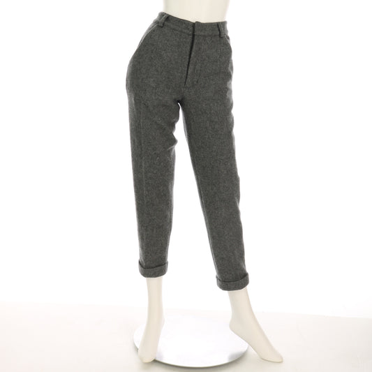 裾ダブルウールパンツ