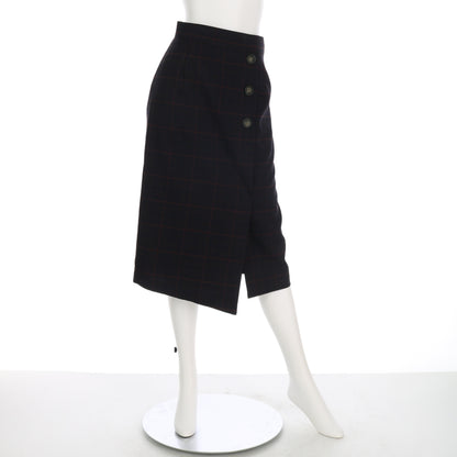 T/Rチェックラップ風タイトスカート