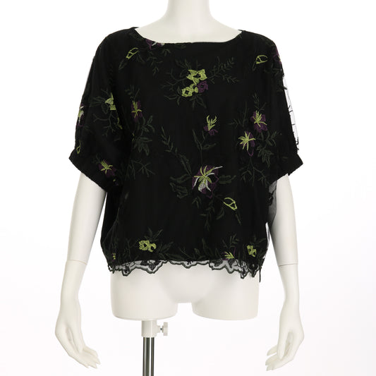 チュールレースドルマンスリーブブラウス