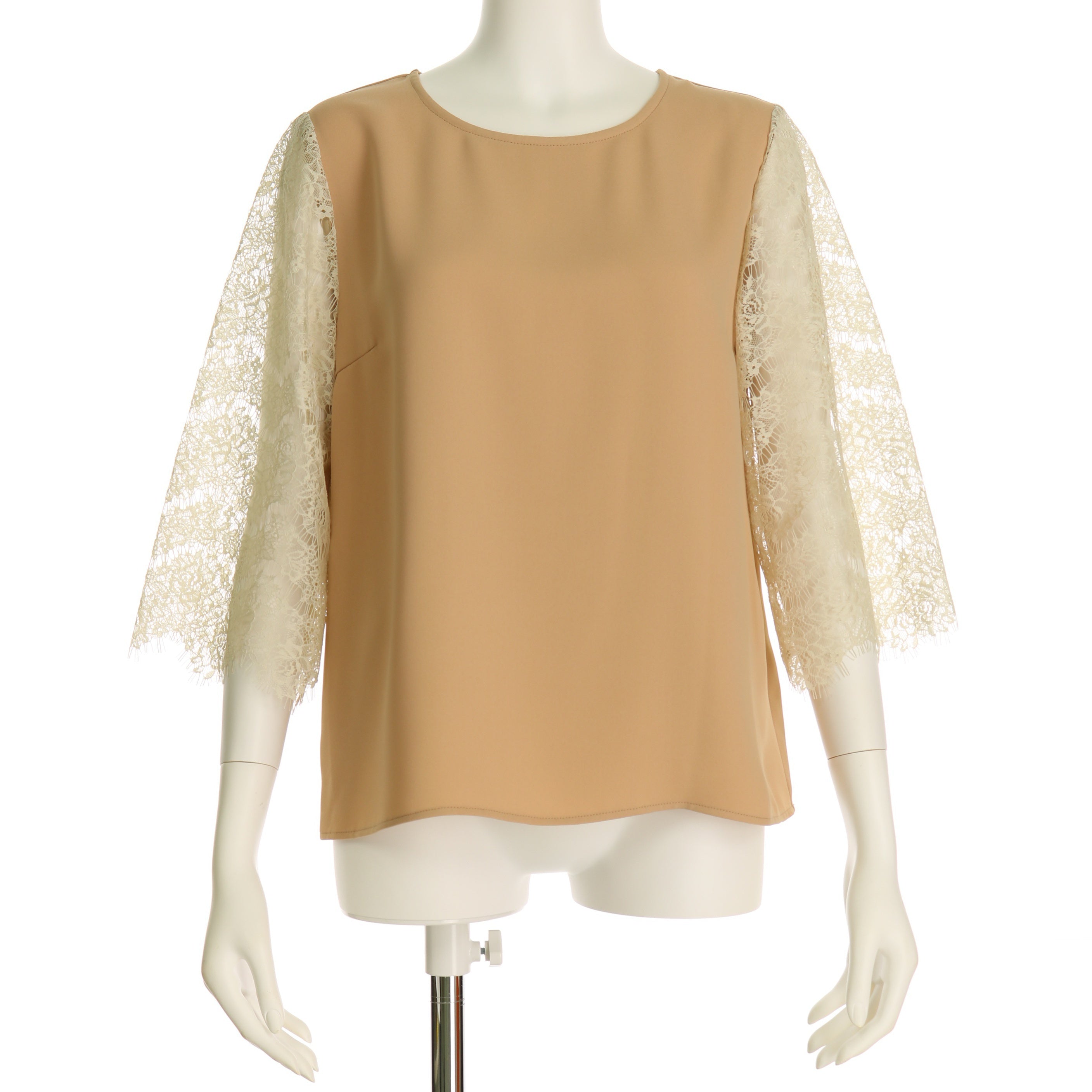 アイラッシュレーススリーブブラウス