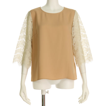 アイラッシュレーススリーブブラウス