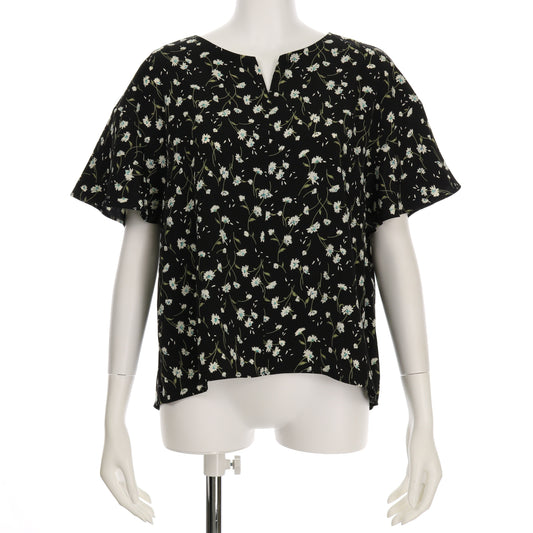 花柄オープンフロントブラウス