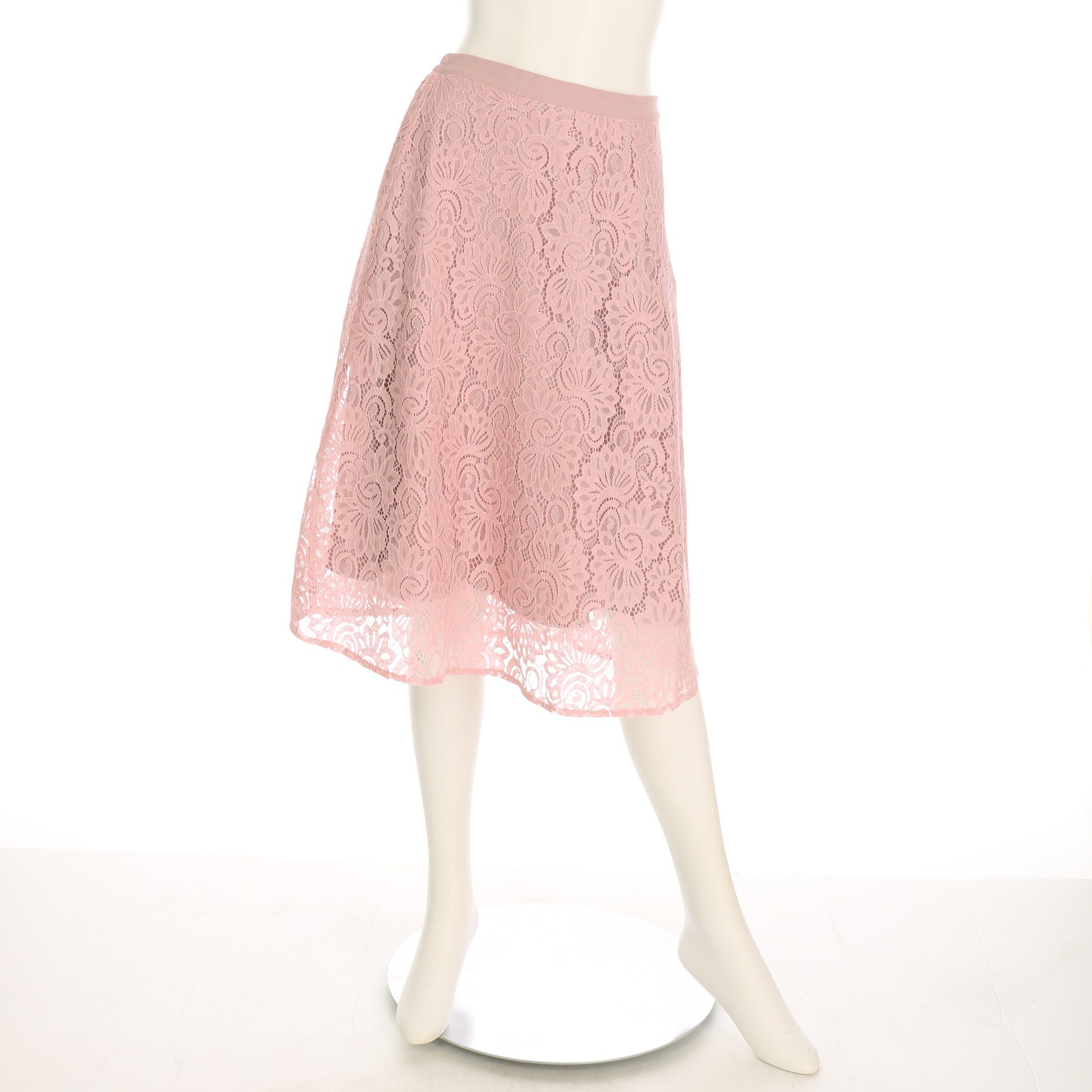 総レースフレアスカート