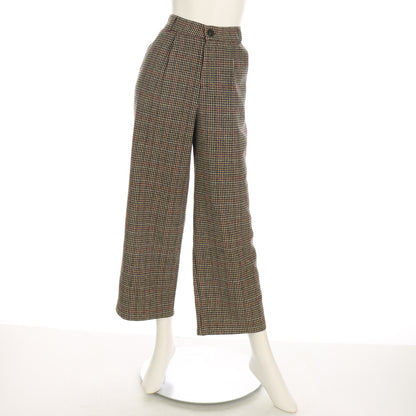 ガンクラブチェック柄ワイドパンツ