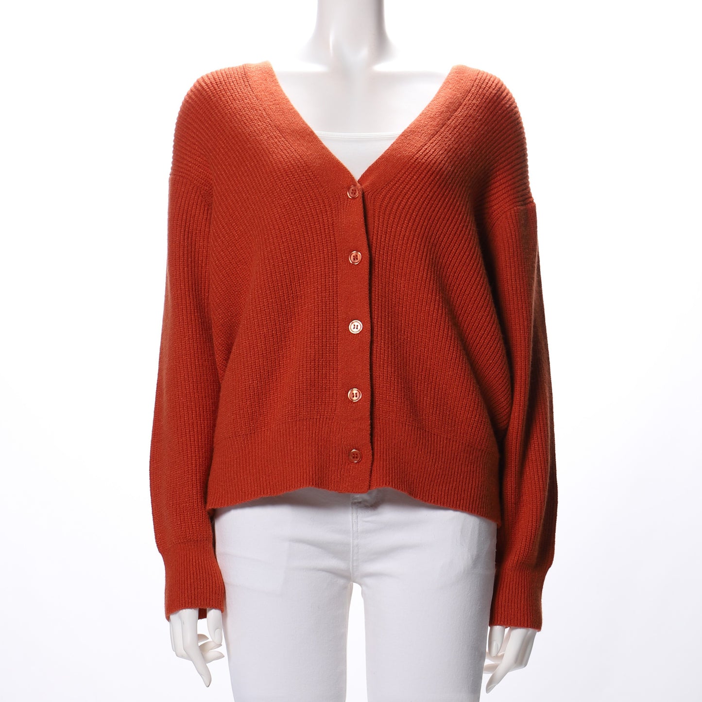 ドロップショルダーVネックカーディガン