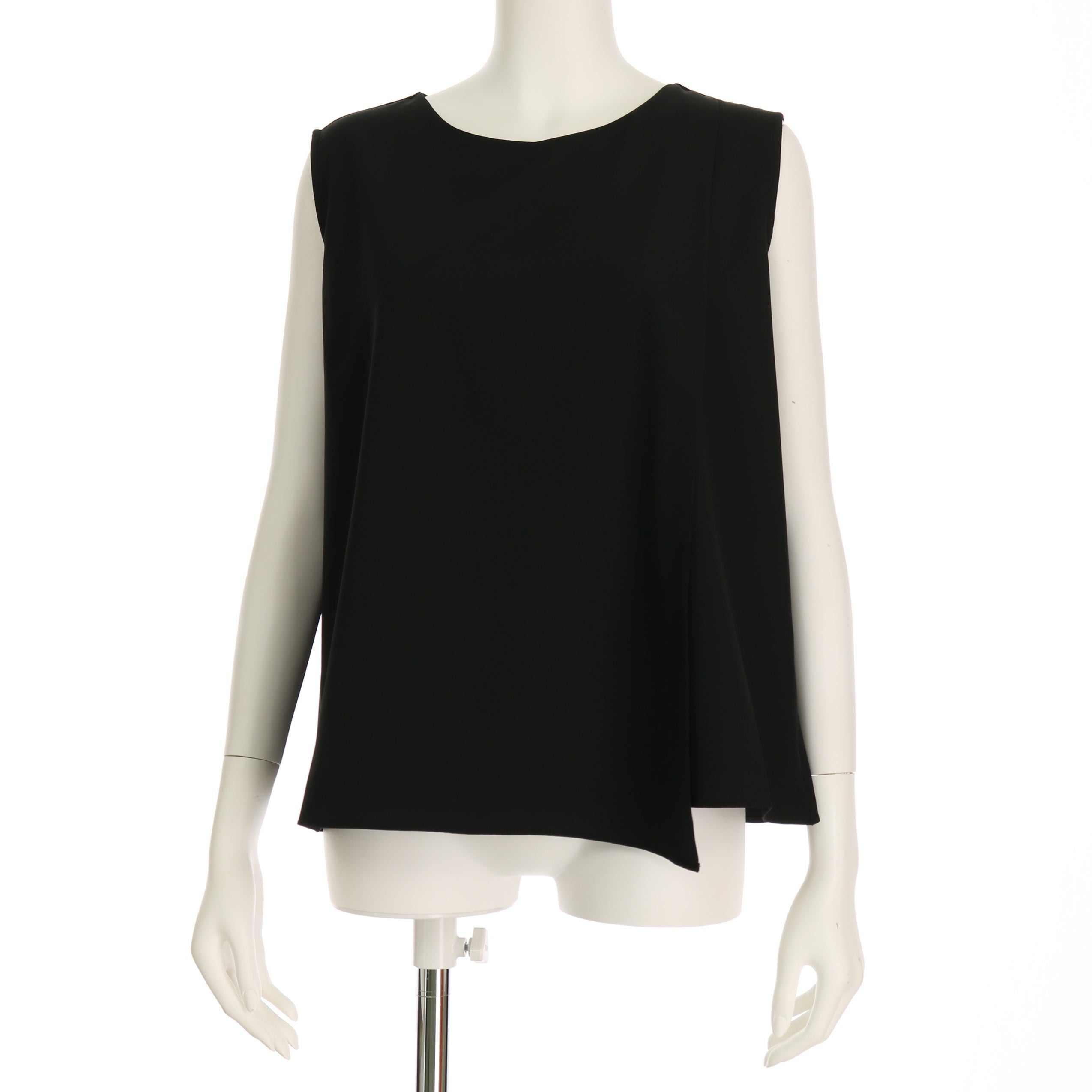 アシンメトリーデザインノースリーブブラウス