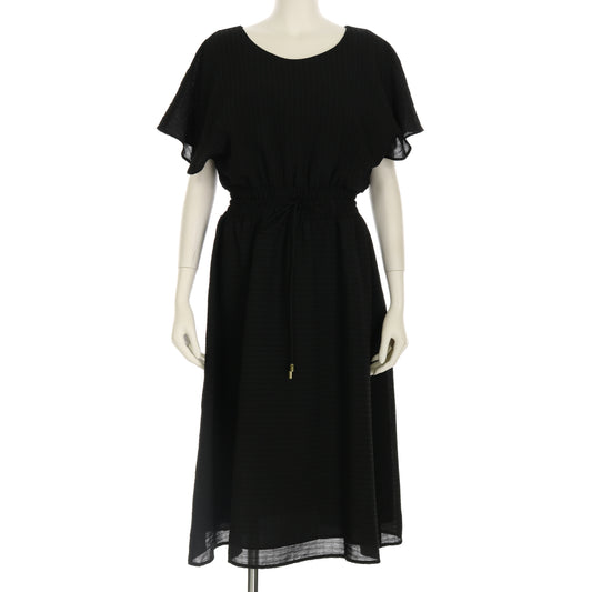 ドロストデザイン織り柄ワンピース