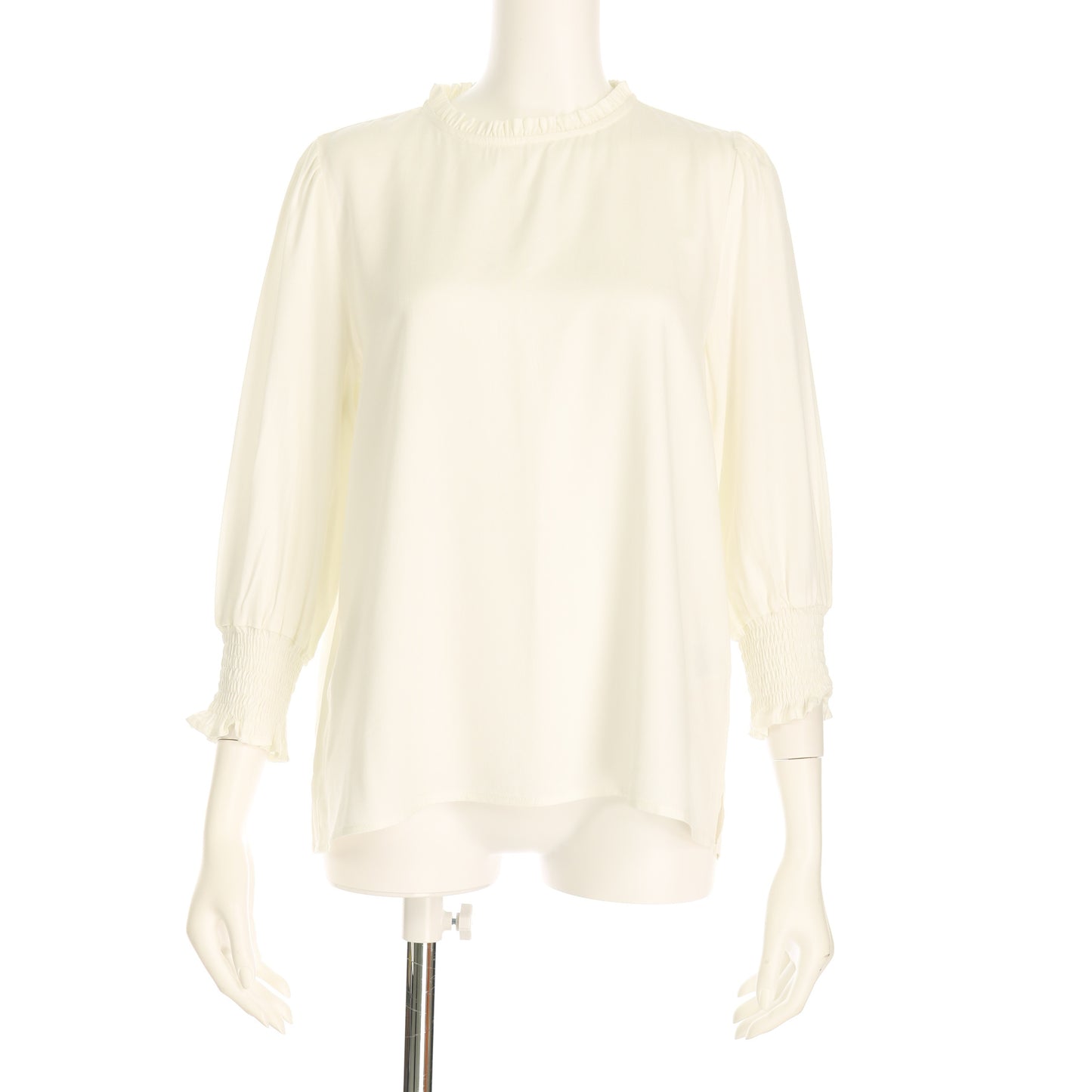 袖口シャーリングブラウス