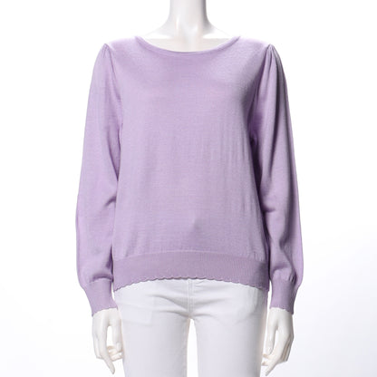 袖口スカラップデザインニット