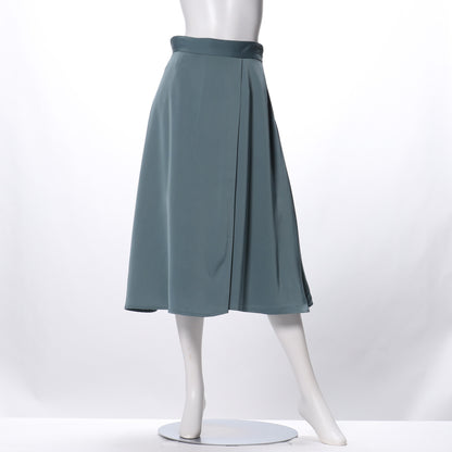 パネル切替ラップ風フレアスカート