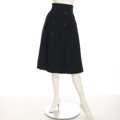 トレンチ風タック入りフレアスカート