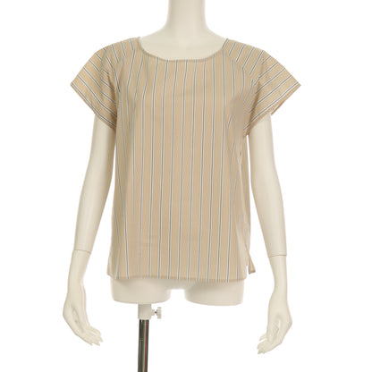 ストライプ柄コットンブラウス