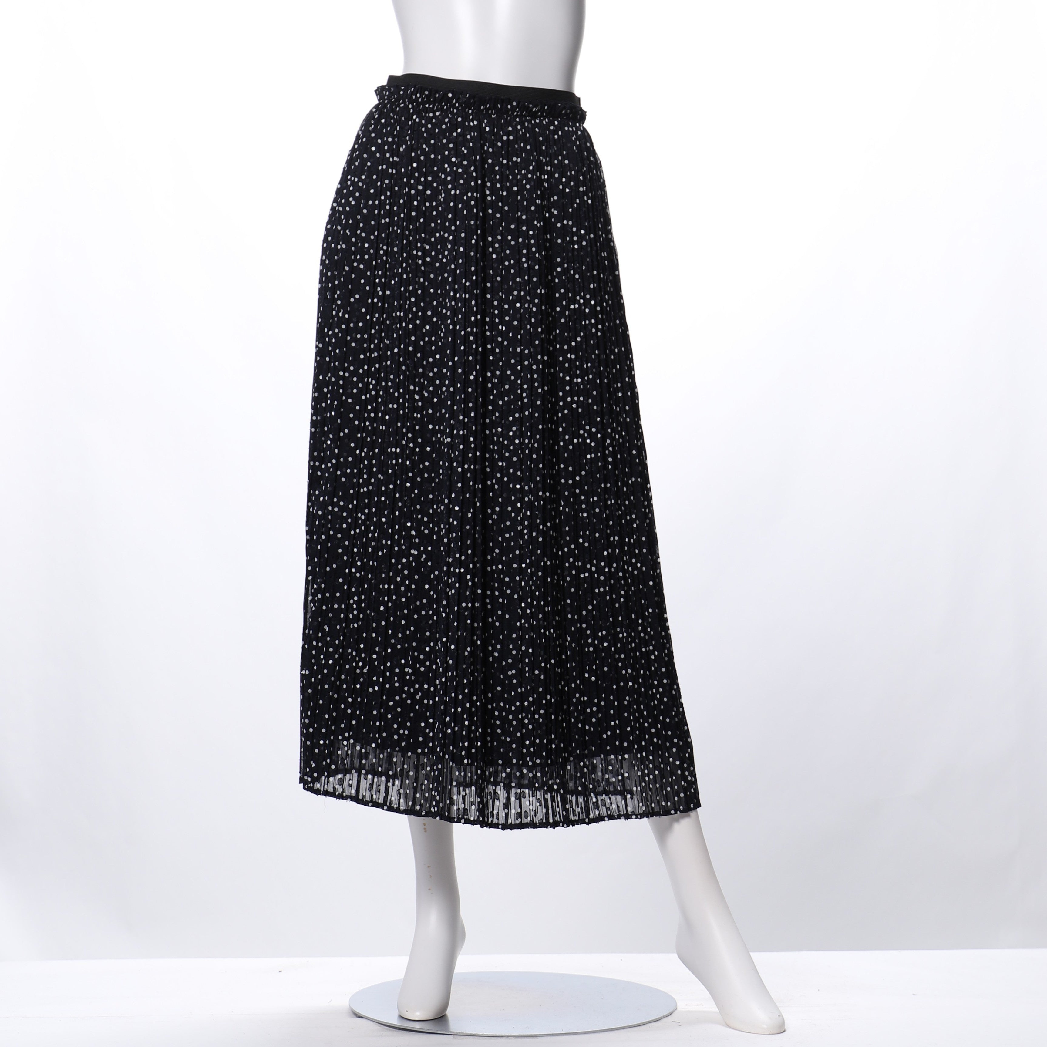 カットドビードットギャザープリーツスカート