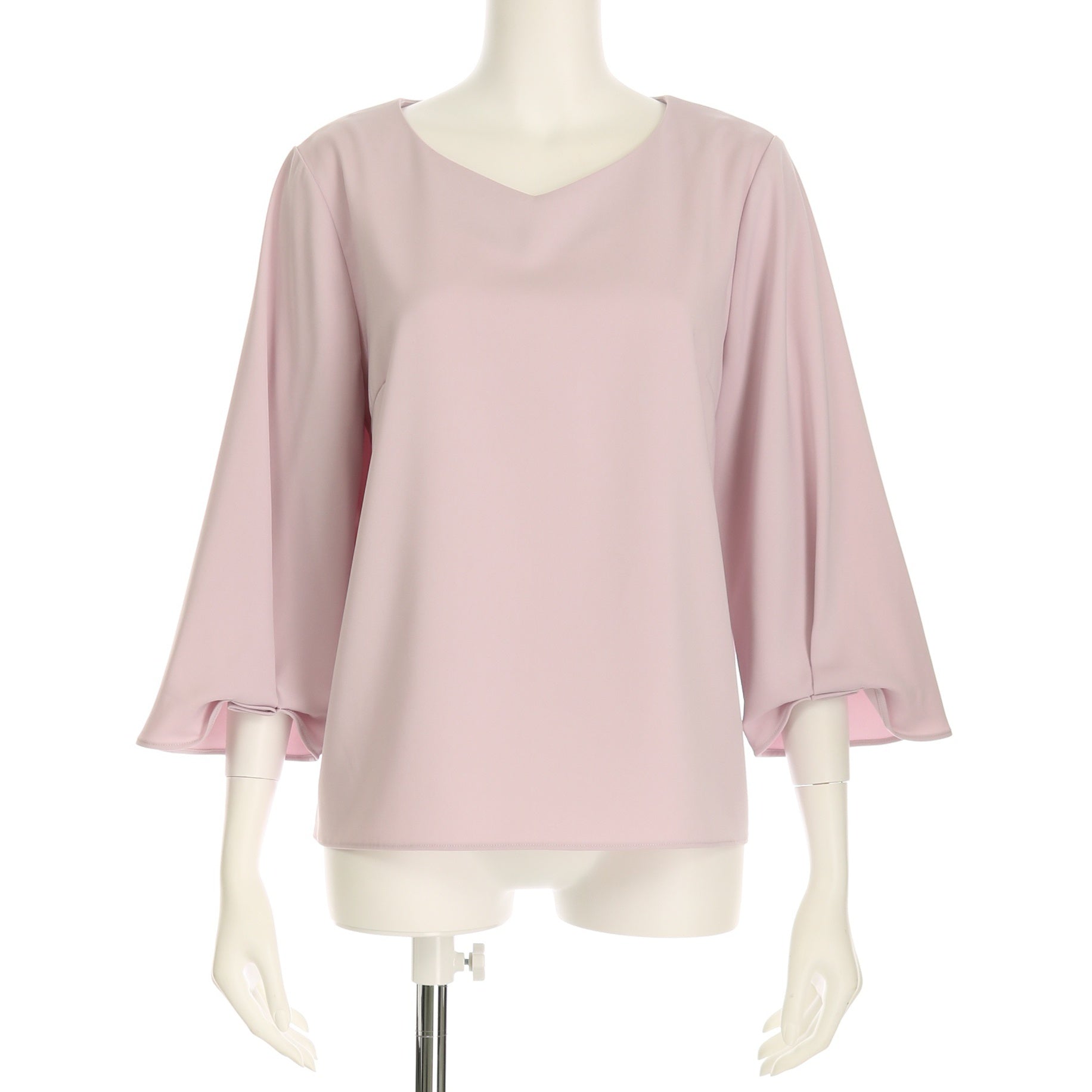 ツイスト袖Vネックブラウス