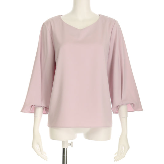 ツイスト袖Vネックブラウス