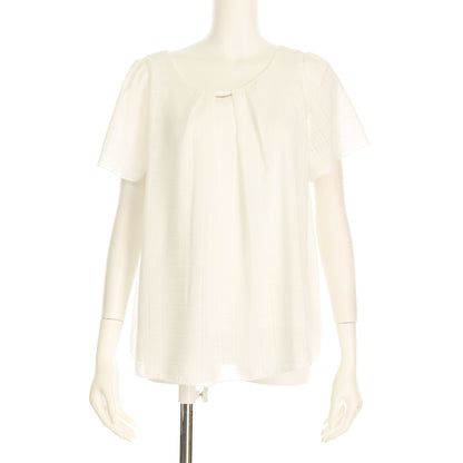 シャドーチェックメタルパーツブラウス