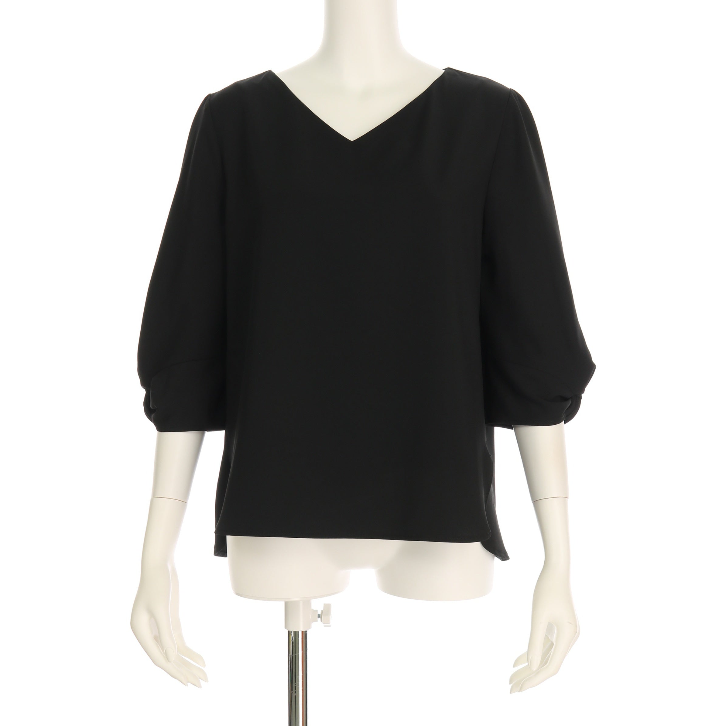 バルーンスリーブVネックブラウス