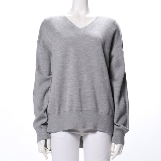 前後差ドロップショルダーVネックニット