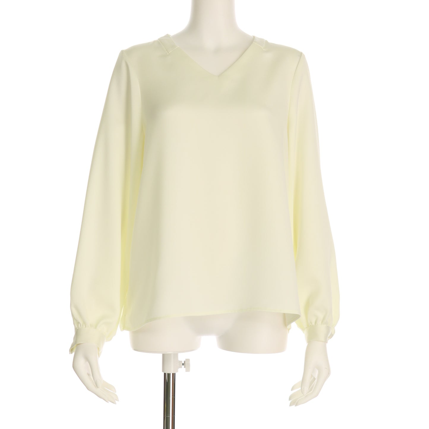 襟元切り替えVネックブラウス